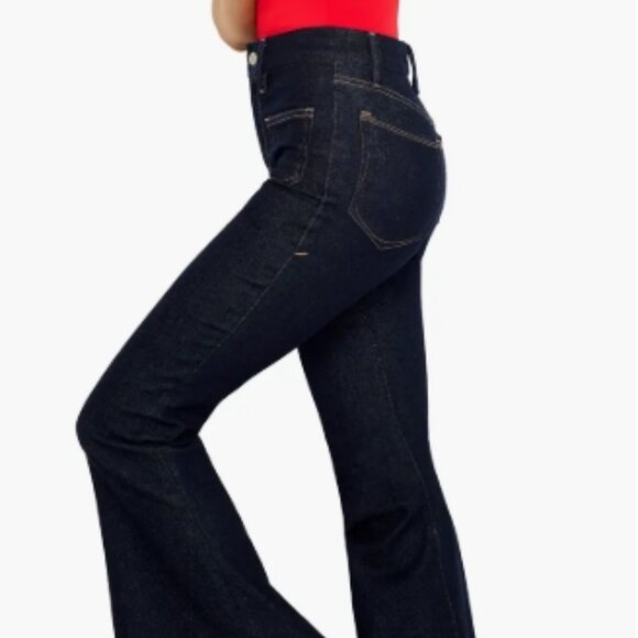 Good American Super High Waist Super Flare Jeans – Indigo 716 – 0 – NWT - Picture 2 of 5